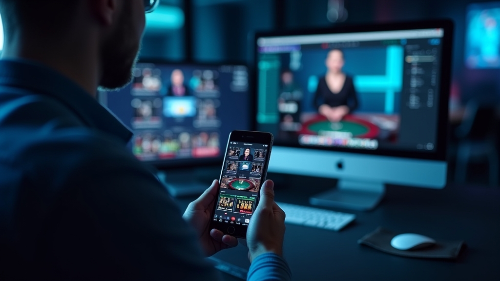 Player viewing a live dealer casino table on mobile and desktop devices