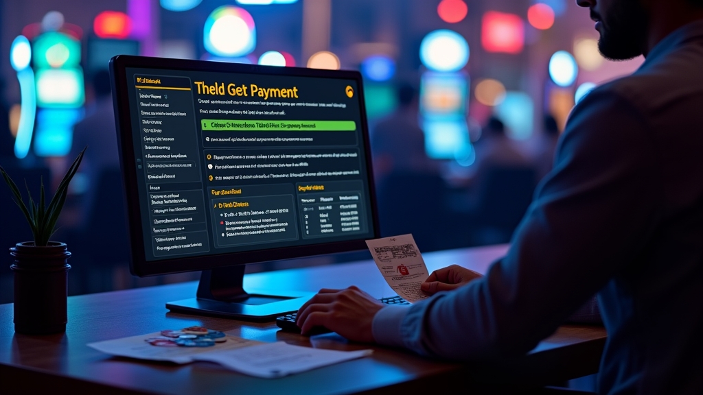 Casino help desk scene showing a failed payment alert and transaction review